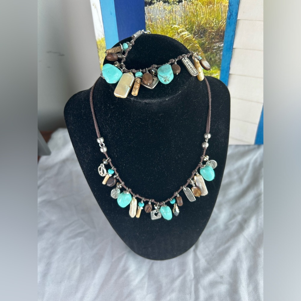 Women’s boho necklace and bracelet
